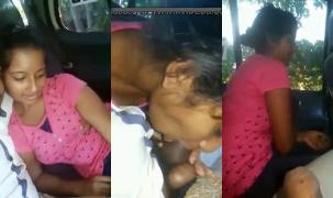 Cute Desi Girl Oral Sex Car Blue Film
